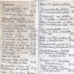 Speisekarte zu Zeiten von Christa & Michi